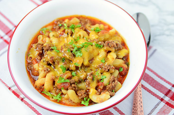 Instant Pot Goulash - goulash served in a bowl