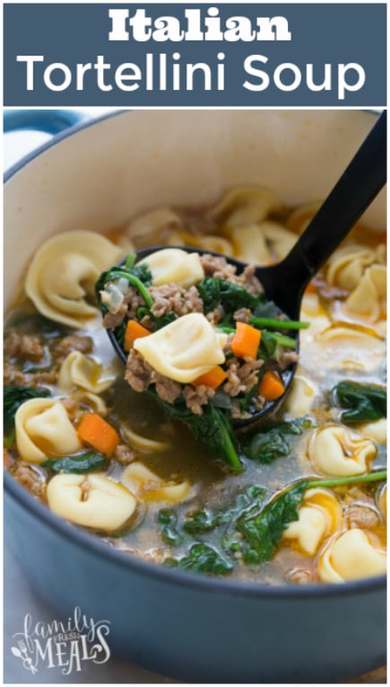 Italian Tortellini Soup Recipe --- Family Fresh Meals