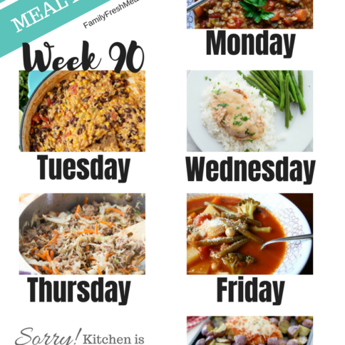 Easy Weekly Meal Plan Week 90