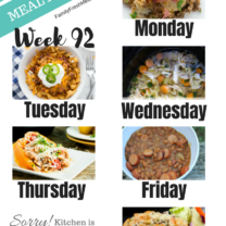 Easy Weekly Meal Plan Week 92