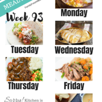 Easy Weekly Meal Plan Week 94