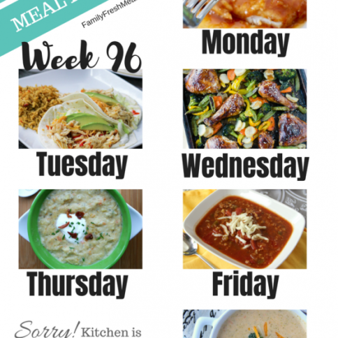 Easy Weekly Meal Plan Week 96
