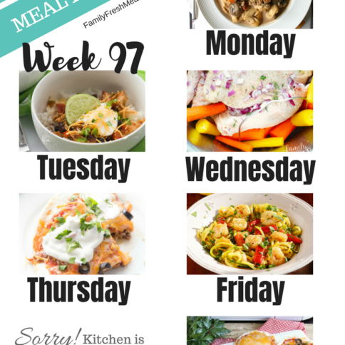 Easy Weekly Meal Plan Week 97