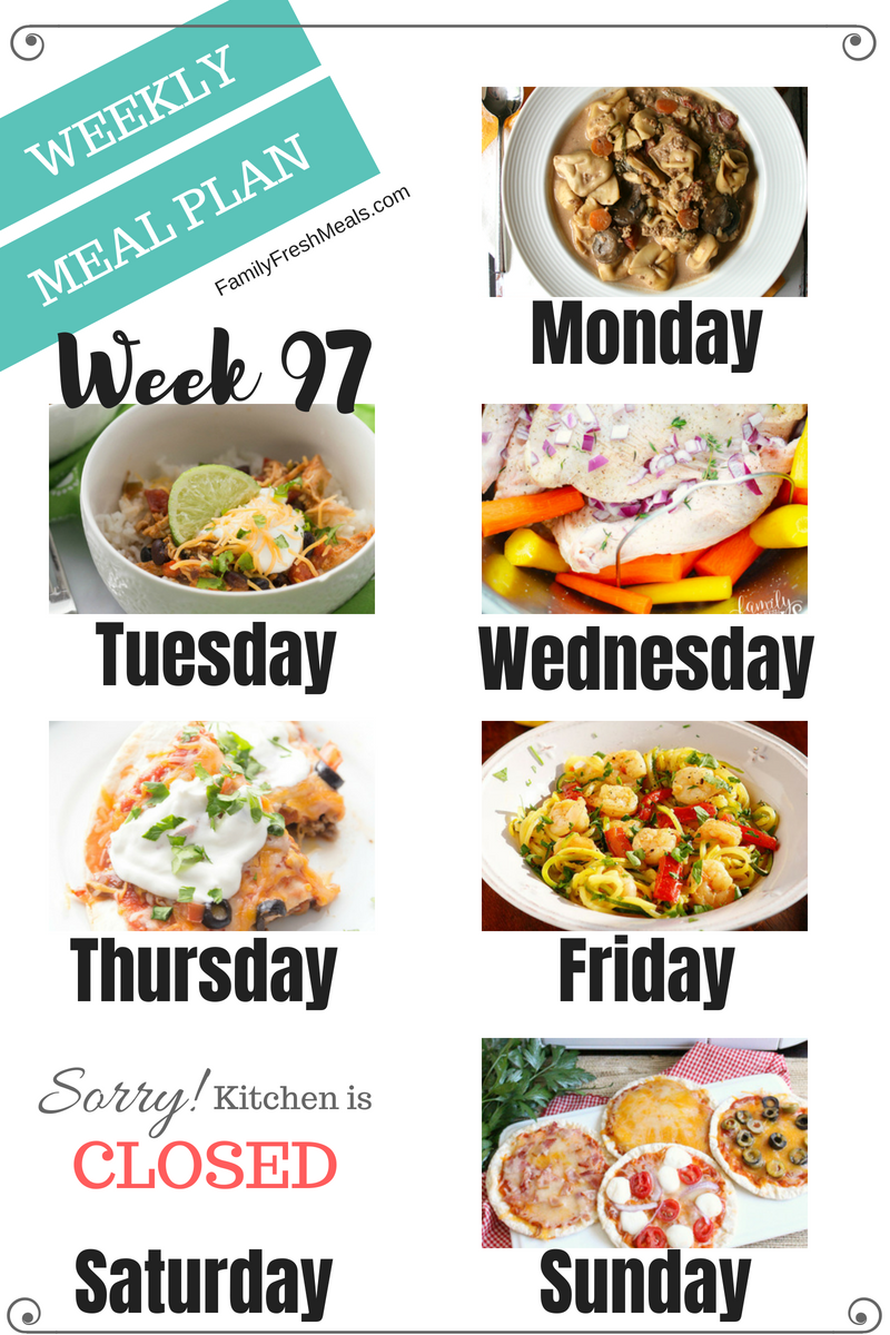 Easy Weekly Meal Plan Week 97