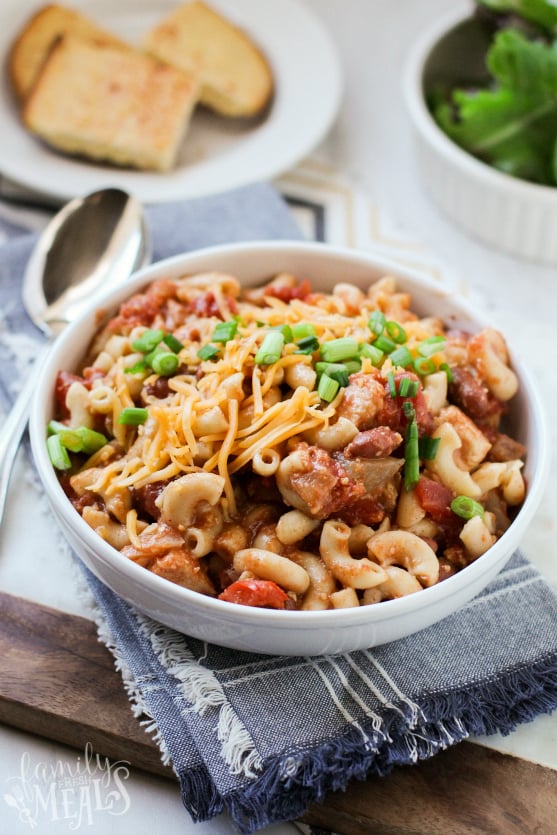 Crockpot Cowboy Chicken Chili Mac