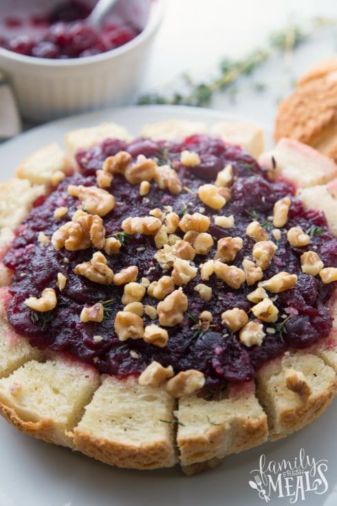 Pull Apart Cranberry Brie Bread Bowl - Family Fresh Meals