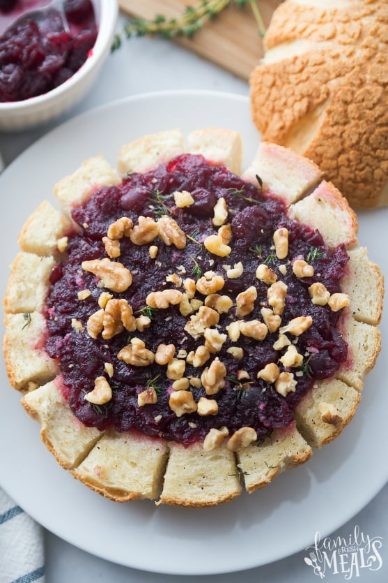 Pull Apart Cranberry Brie Bread Bowl Recipe - Family Fresh Meals Recipe