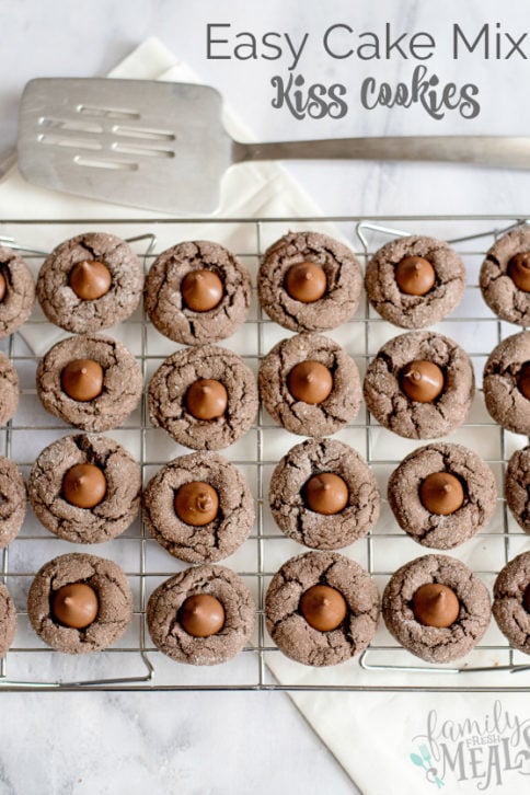 Easy Cake Mix Kiss Cookies - - Family Fresh Meals Recipe