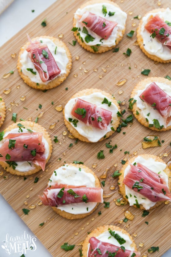 Easy Creamy Prosciutto Cracker Appetizer