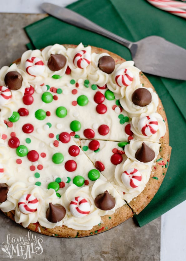 Holiday Sugar Cookie Cake Recipe -- Family Fresh Meals