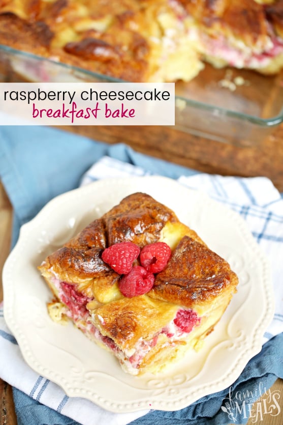 Raspberry Cheesecake Breakfast Bake Recipe - Family Fresh Meal