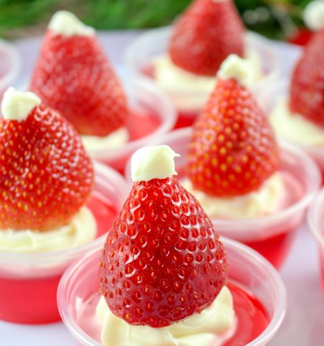 Santa Hat Holiday Jello Shots Recipe - Family Fresh Meals