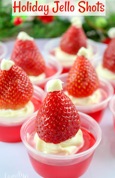 Santa Hat Holiday Jello Shots Recipe - Family Fresh Meals
