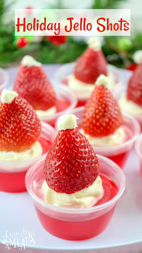 Santa Hat Holiday Jello Shots Recipe - Family Fresh Meals