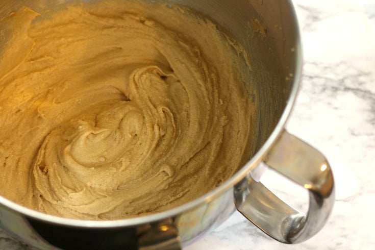 Sour Cream Chocolate Cake - Batter mixed in a mixing bowl