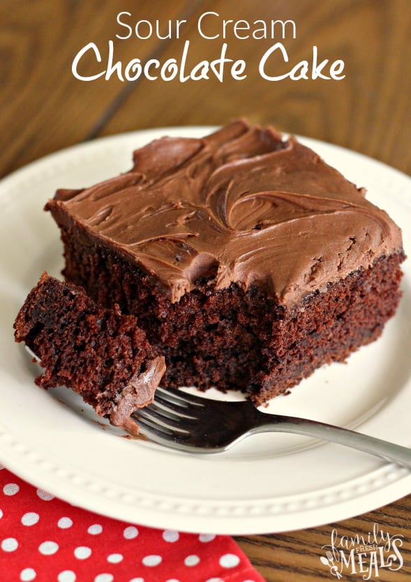 Sour Cream Chocolate Cake - Family Fresh Meals Recipe