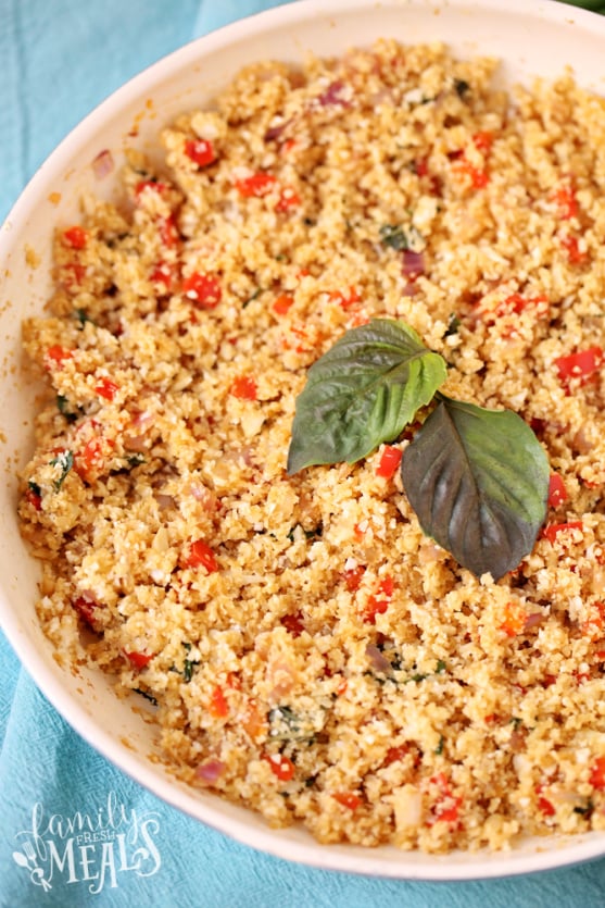 Thai Basil Cauliflower Rice Recipe - Family Fresh Meals