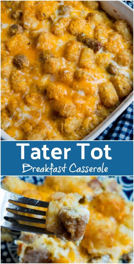 Cheesy Tater Tot Breakfast Casserole Recipe -- Family Fresh Meals