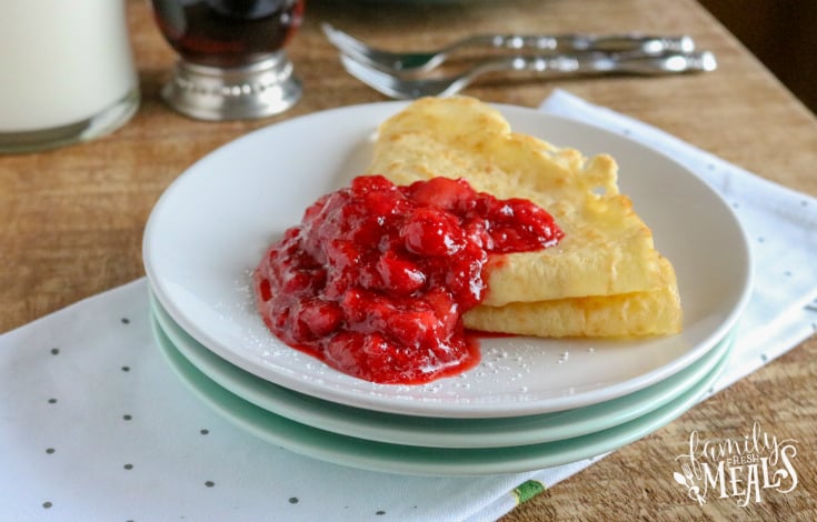 Easy Strawberry Crepes -- Family Fresh Meals recipe