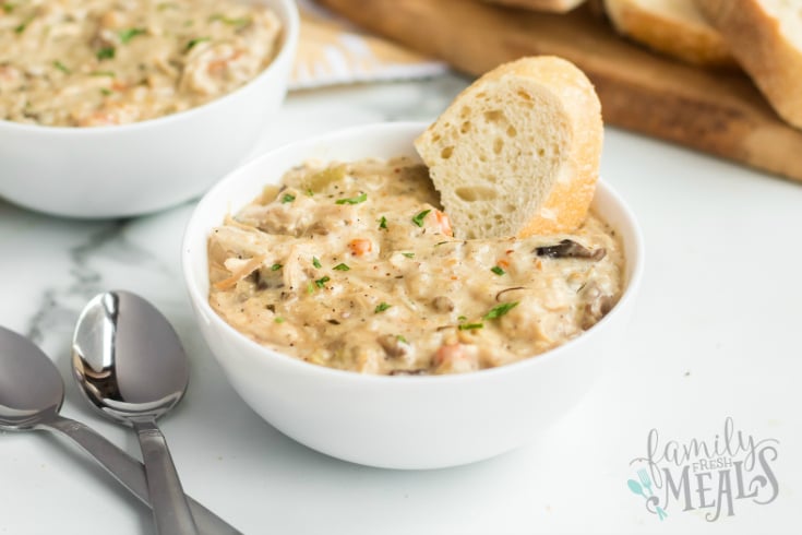 Instant Pot Creamy Chicken Wild Rice Soup Recipe - Family Fresh Meals. jpg