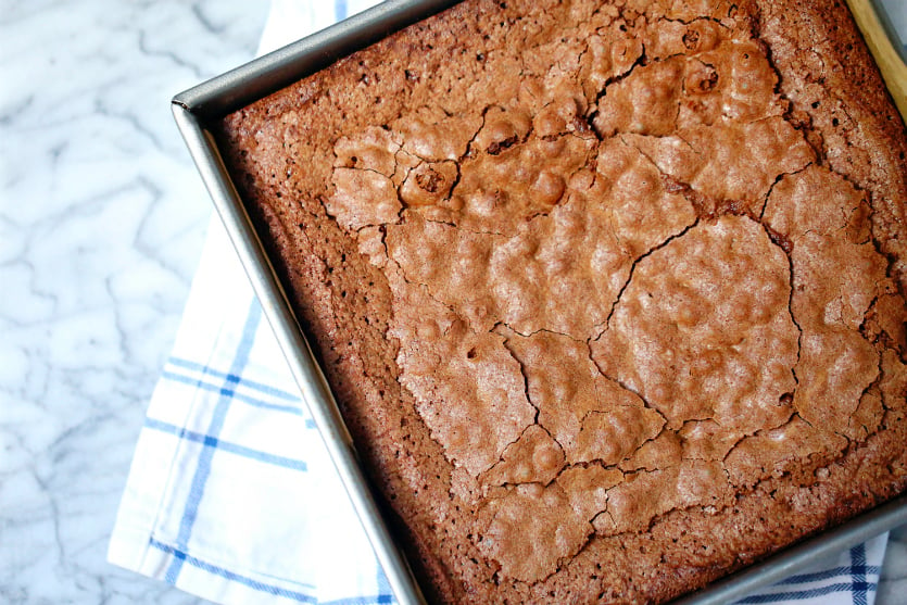 Butter Pecan Brownies - Brownies cooked in a square pan - Family Fresh Meals