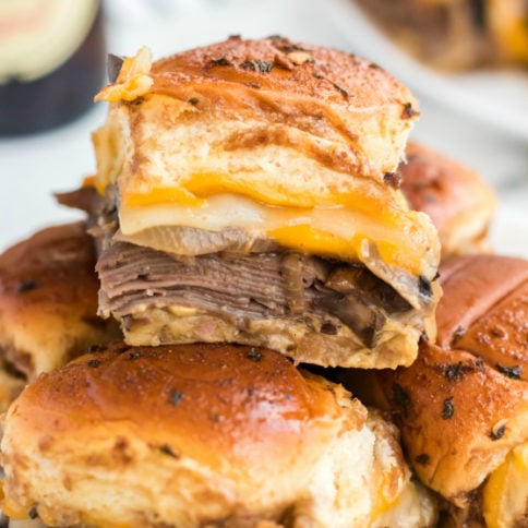 Cheesy Guinness Beef Sliders - St. Patrick's Day Appetizer - Family Fresh Meals Recipe