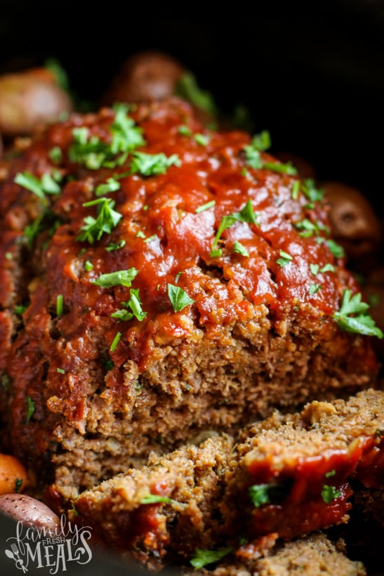 Crockpot Meatloaf Dinner Recipe -- Family Fresh Meals Slow Cooker Meatloaf