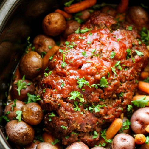 Easy Crockpot Meatloaf Dinner Recipe - Family Fresh Meals