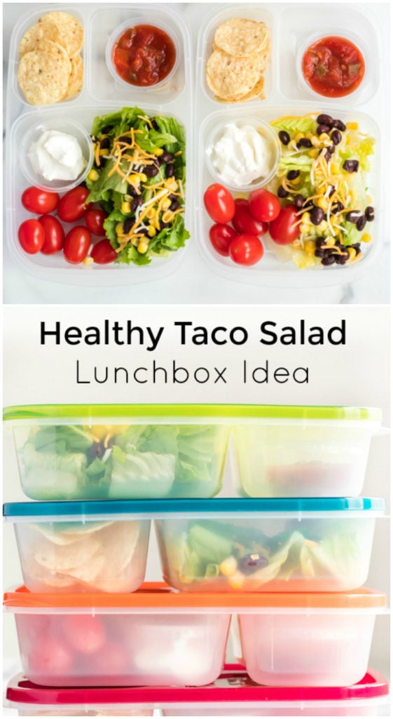 Healthy Taco Salad Lunchbox Idea - Healthy Work lunch idea- Family Fresh Meals