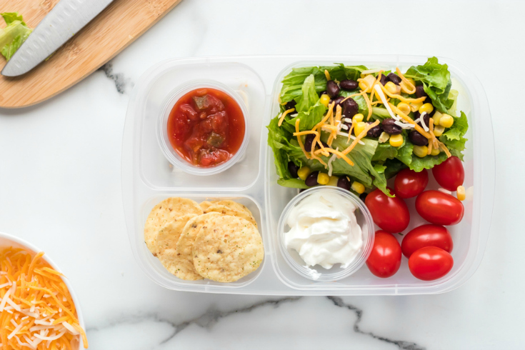 Healthy Taco Salad Lunchbox Idea - healthy lunchbox idea