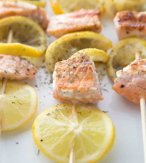 Lemon Salmon Kabobs - Family Fresh Meals