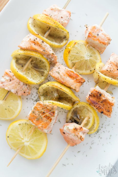 Lemon Salmon Kabobs Recipe - Family Fresh Meals