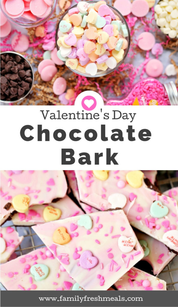 Valentine's Day Chocolate Bark Recipe - Family Fresh Meals Dessert