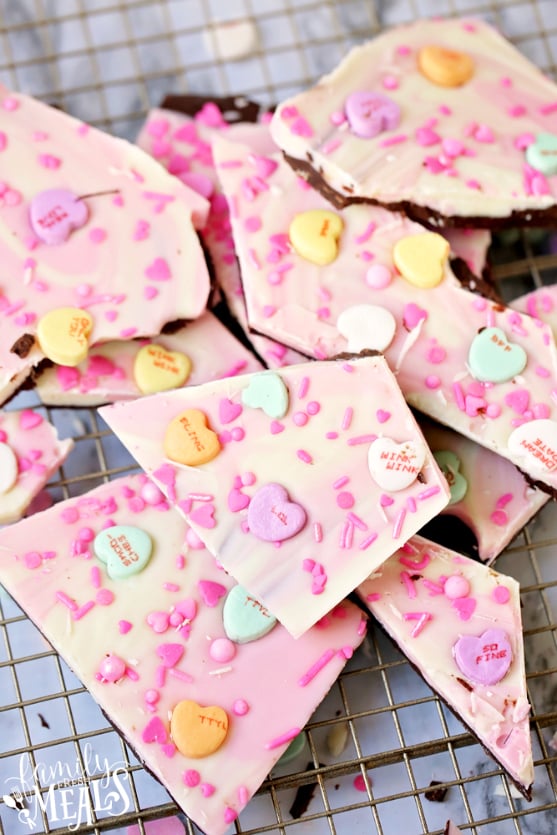 Valentine's Day Chocolate Bark - Together as Family