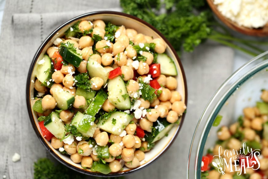 Cucumber Chickpea Salad - Family Fresh Meals Recipe