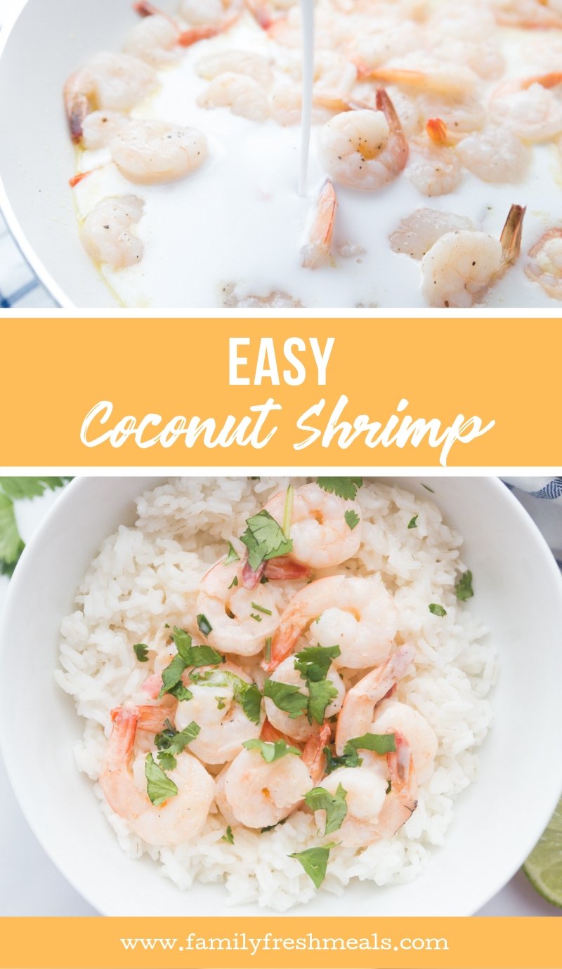 Easy Coconut Shrimp from Family Fresh Meals #familyfreshmeals #shrimp #coconut #rice #lime #healthy #seafood #dinner via @familyfresh