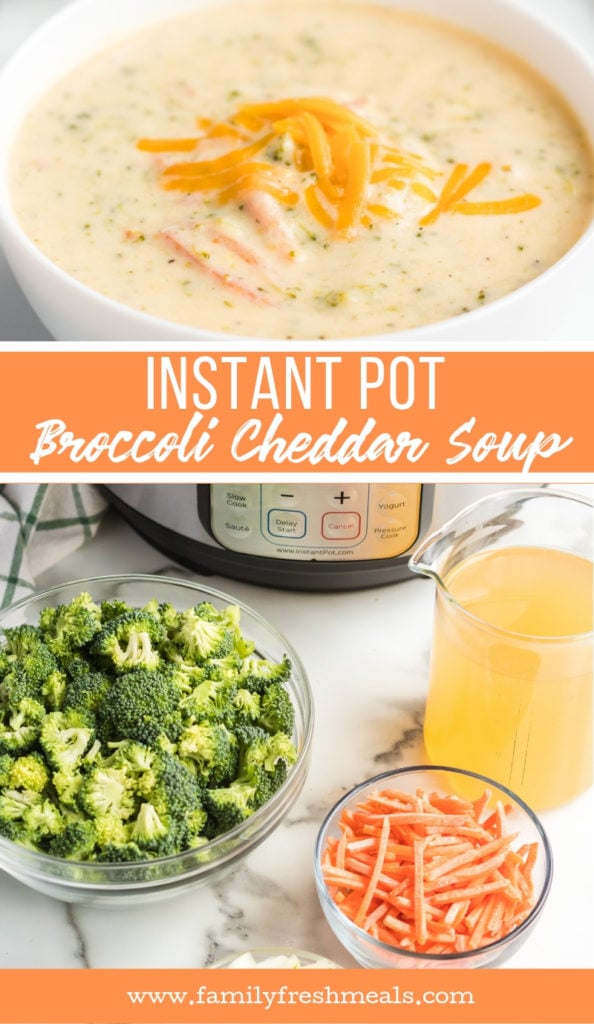 Instant Pot Broccoli Cheddar Soup Recipe -- Family Fresh Meals