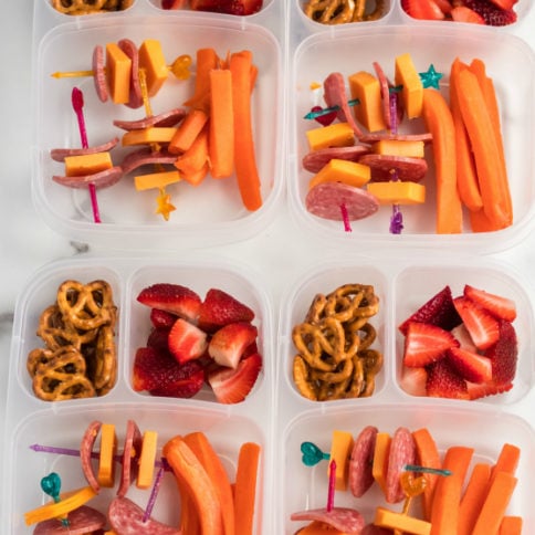 Salami Cheese Kabobs Lunchbox - School lunch idea - Family Fresh Meals