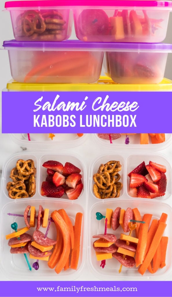 Salami Cheese Kabobs Lunchbox from Family Fresh Meals