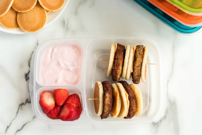 DIY Lunchable Bruchable Sausage Lunchbox - packed in lunchbox - Family Fresh Meals