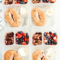 Easy Lunchbox Idea Bagels Packed for Lunch