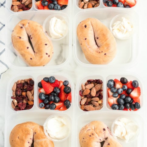 Easy Lunchbox Idea Bagels packed for lunch - Family Fresh Meals
