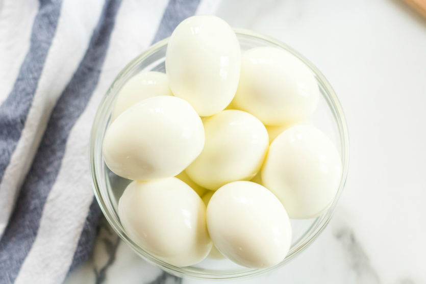 Instant Pot Hard Boiled Eggs - Perfect hard boiled eggs in a bowl - Family Fresh Meals