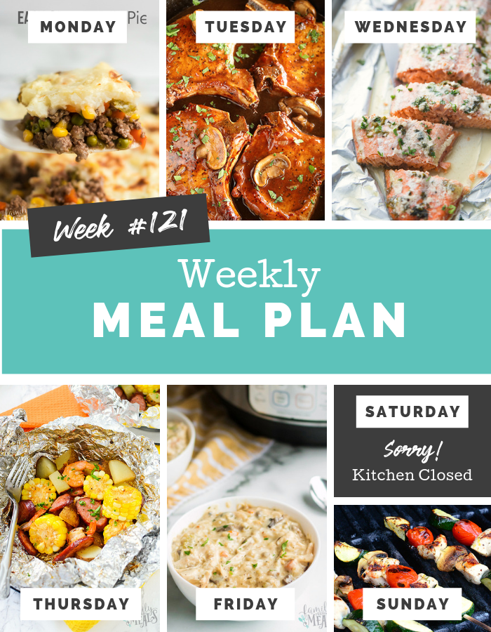 Easy Weekly Meal Plan Week 121