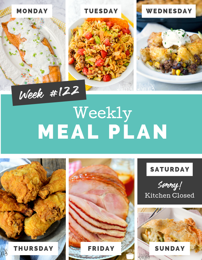 Easy Weekly Meal Plan Week 122