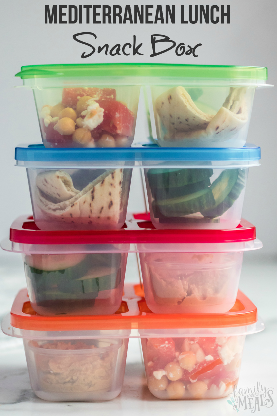 Mediterranean Lunch Snack Box Packed - from Family Fresh Meals