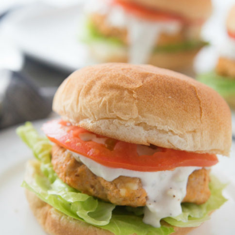 Buffalo Chicken Burgers - Family Fresh Meals Recipe
