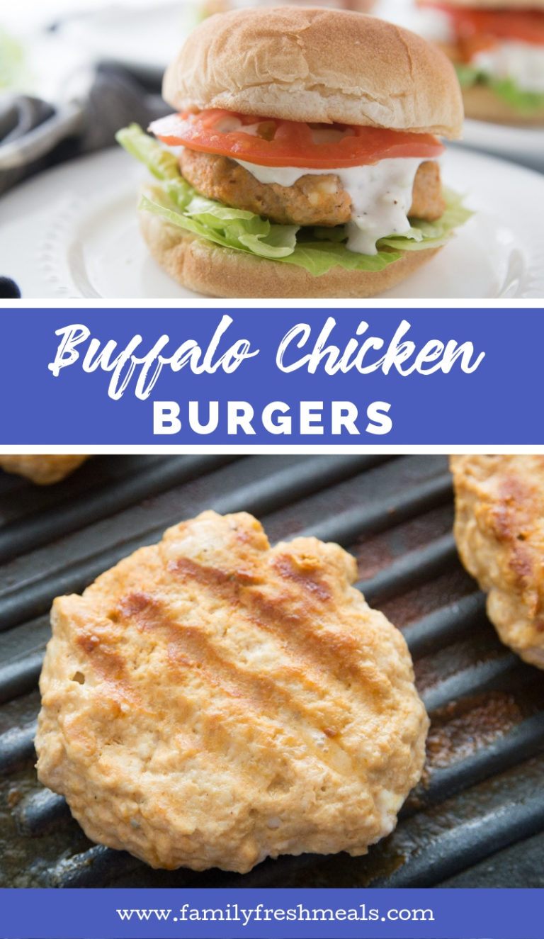 Buffalo Chicken Burgers { + video} Family Fresh Meals