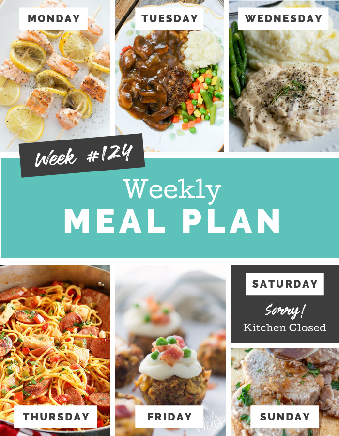 Easy Weekly Meal Plan Week 124