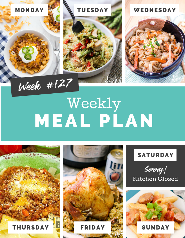 Easy Weekly Meal Plan Week 127